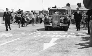 The Mayor's Car at the opening of Exe Bridge.