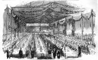 In 1859, the 9th Lancers at the grand banquet