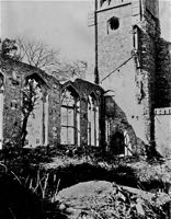 The ruins of the church after the bombing