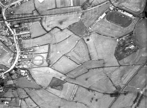 Aerial photo showing the Priory site.