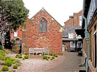 The Chapel with the almshouses on the right