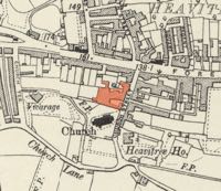 Map showing position of the brewery