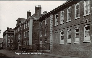 The front of the hospital in Southernhay.