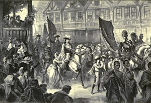 William of Orange greets the citizens of Exeter.