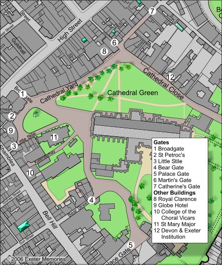 Map of Cathedral Close