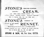 Advert for Stone's furniture cream