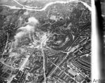 Aerial view of the city after the bombing