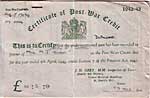 A savings certificate 1942/3