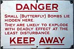 Unexploded bomb sign