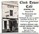 Clock Tower Cafe advert