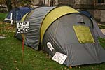 Tents at Occupy Exeter.