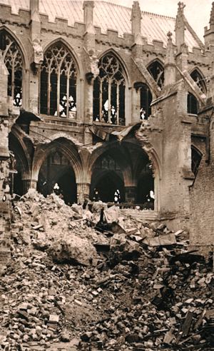 Bomb damage in the Cathedral