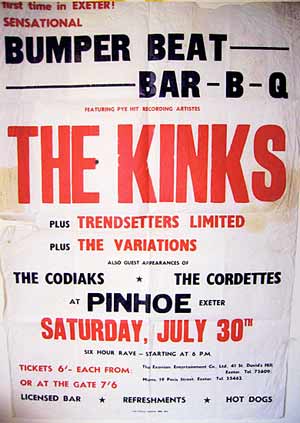 Poster for the Pinhoe gig.