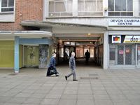 The entrance to Bampfylde Street from the old Princesshay
