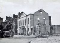 The wrecked Bedford Chapel