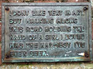 The plaque in Blackall Road