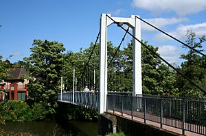 Trews Weir suspension bridge