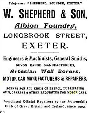 W Shepherd 1906 advert