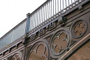 The brackets for the Barnstaple Inn footbridge