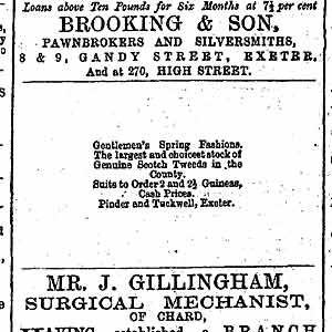 Pinder and Tuckwell advert 1874