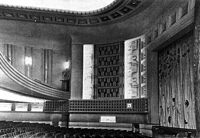 The auditorium and screen circa 1936.