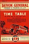 1940 Timetable for Devon General