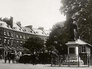 Lord Courtenay statue in Bedford Circus