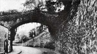 The Topsham Road footbridge that was adjacent to St Leonard's Church.