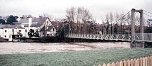 Trews Weir suspension bridge