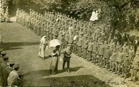 Queen Mary reviewing wounded soldiers