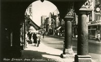 The High Street from the arches.