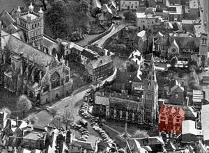 Three Gables from the air..