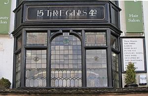 Three Gables - leaded window.