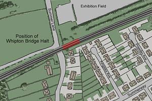 Map of Whipton Bridge Halt