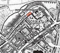 Map showing the garden plot