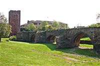 The preserved remains of the old bridge