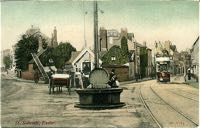 The Chapel and almshouses withe Kemp Memorial