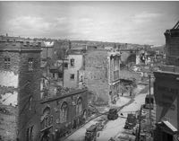 Another view of the remains of the church after the blitz