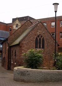 The church is now in the centre of the Guidhall Centre