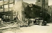 Bobbys, the building to the left of the church, was destroyed in 1942