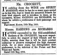 A 1852 advert.