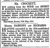 A 1852 advert.