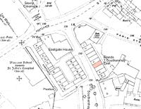 Map showing the position of No 7 Southernhay East