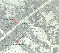 Map of first and last Eland shops