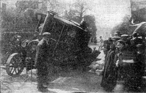 Traction engine crash