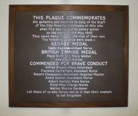 The plaque in the entrance lobby