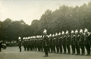 Firemen on parade in Belmont Park