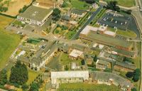 The hospital from the air