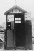 A police box at Exe Bridge