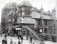 The brigade fighting the fire at the Victoria Hall